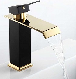 Sophicated golden black faucets