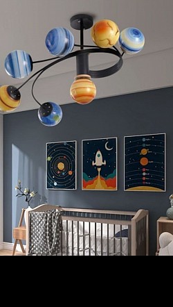 Planetary chandelier lightings. £180.00 Order number 01