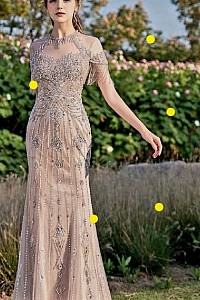 Sparkly banquet platinum fishtail dress £288 Order number 88