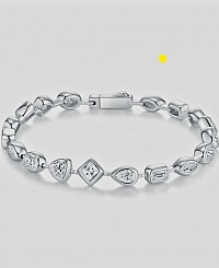 Fine quality moissanite platinum bracelet £288 Order 40