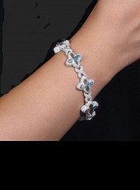 Top quality moissanite platinum bracelet £800 Order number 858
