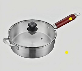 Fine silver saute pan with tempered glass lid  £15 000 Order number 488