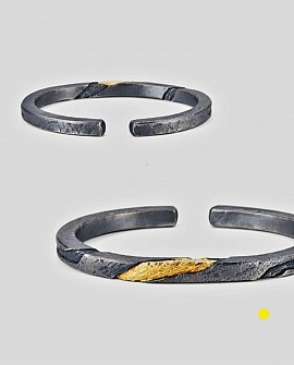 Top quality personalised pure silver retro bracelet set in 24K gold £4008 order number 888