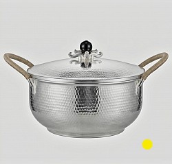 Fine sterling silver tureen with rope wrapped handle £8800 order number 558. This fine sterling silver tureen features an elegant knob