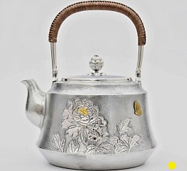 Sterling silver teapot with butterfly accents £5500 order number 545