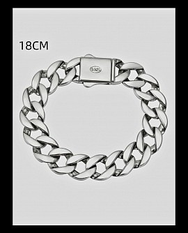 Thick sterling silver Cuban bracelet £180 order number 550
