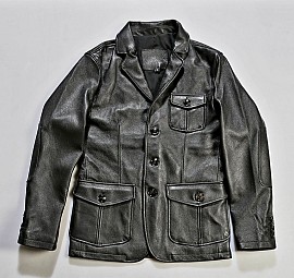 Top quality single-breated leather jacket £408 order number 558