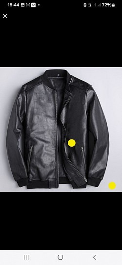 Fine spring stand collar leather jacket £80 order number 508