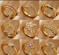 Luxury gold coloured zircon rings £50 order number 888