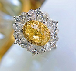 Yellow diamond gemstone ring £50 order number 558